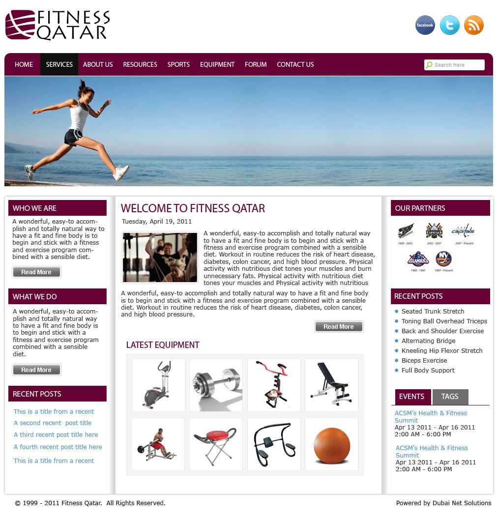 FitnessQatar - Web Design Dubai