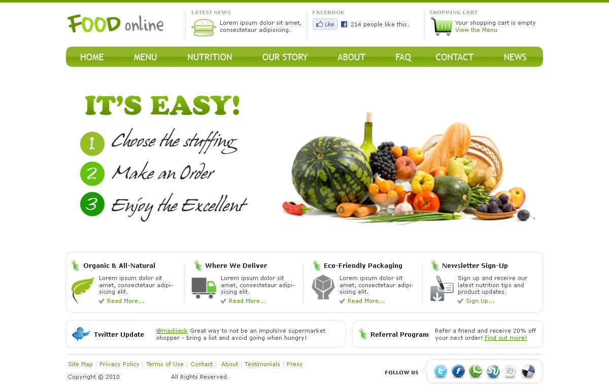 FoodOnline - Web Design Dubai
